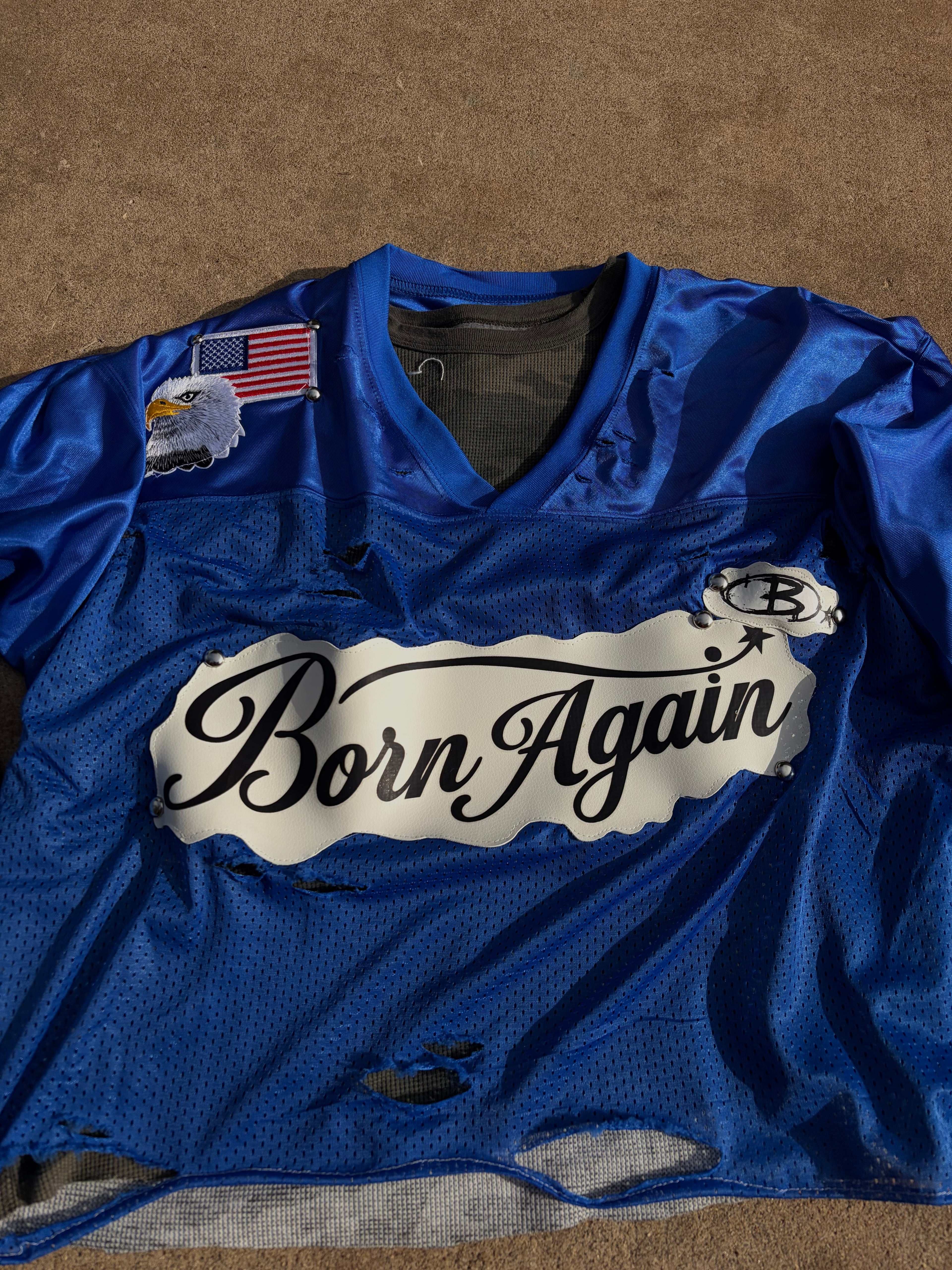 1of1 BORNAGAIN BACK FROM WAR THRASHED JERSEY(size M)+ thermal