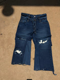 BORNAGAIN “Second Skin” Leather Patch Denim (size 36)