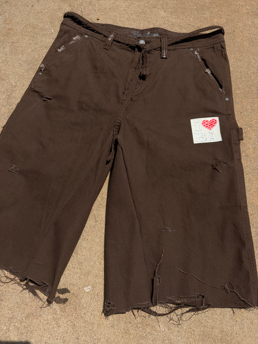 BORNAGAIN – Dark Cocoa Carpenter Shorts (size 34)
