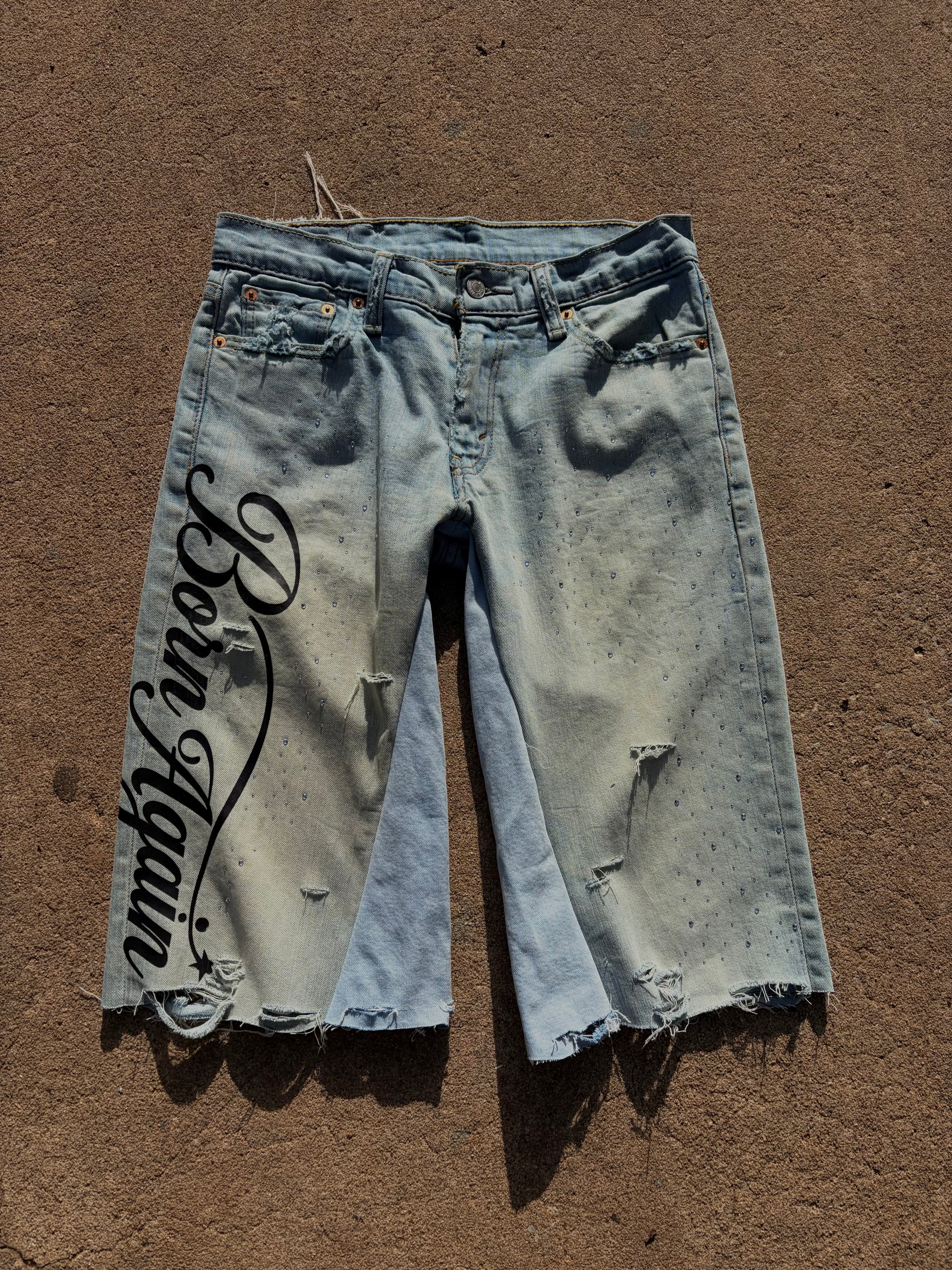1of1 (HANDMADE) JORTS SIZE 30 UNISEX