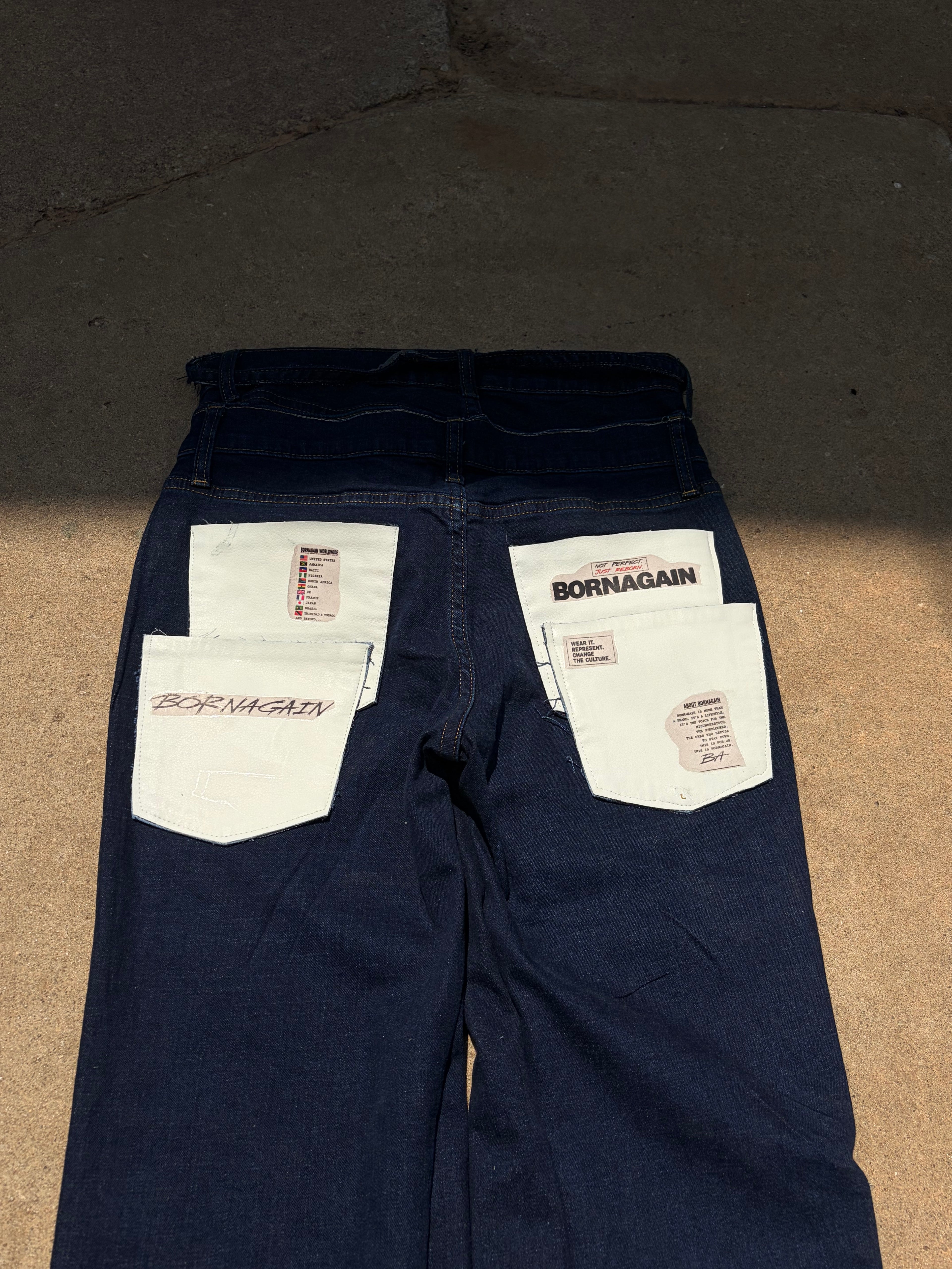 BORNAGAIN “Archive Cargo” Double Waist Denim (Size 30)