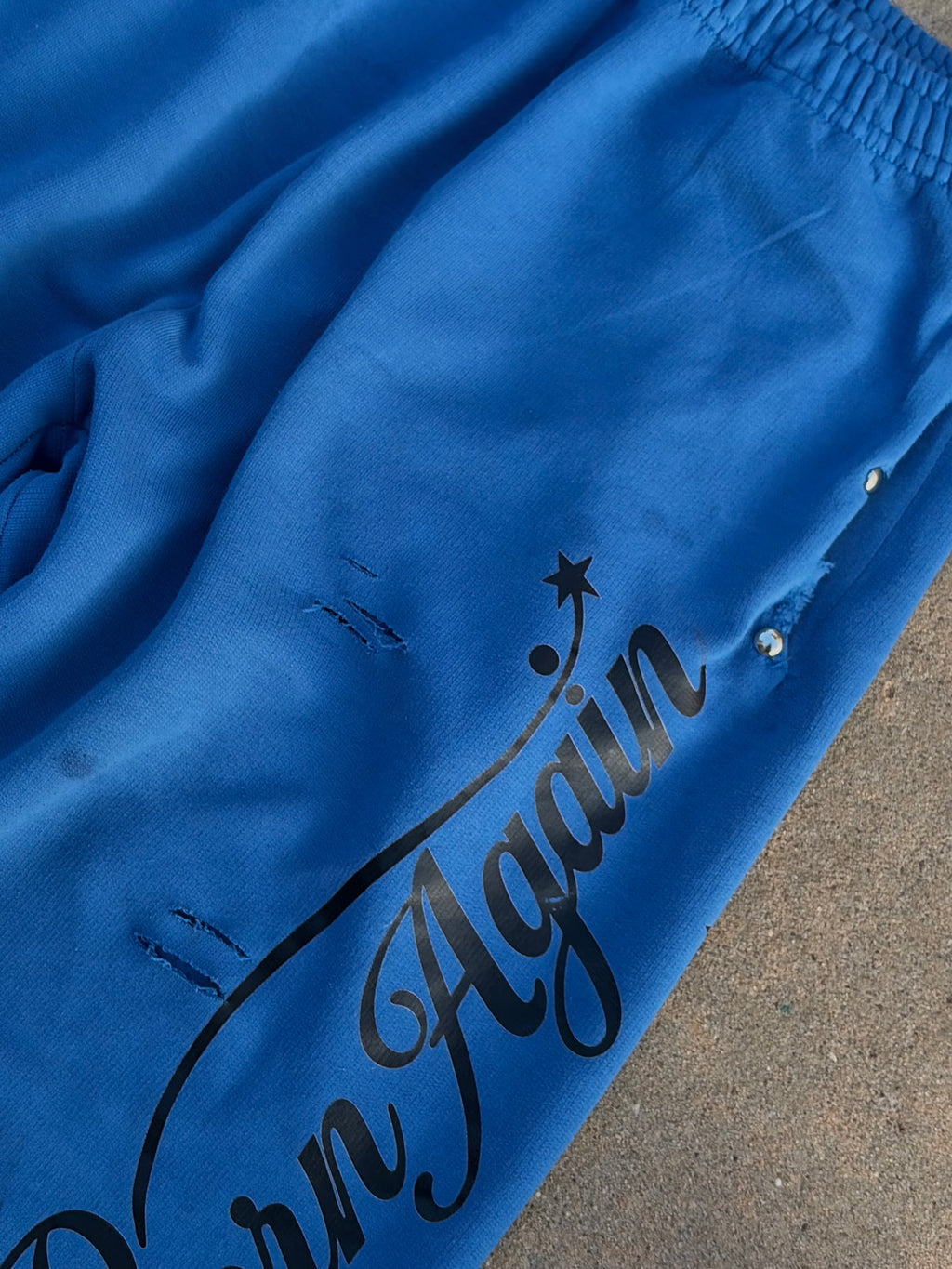 1of1 HANDMADE BORNAGAIN BLUE CAPRIS (size S)