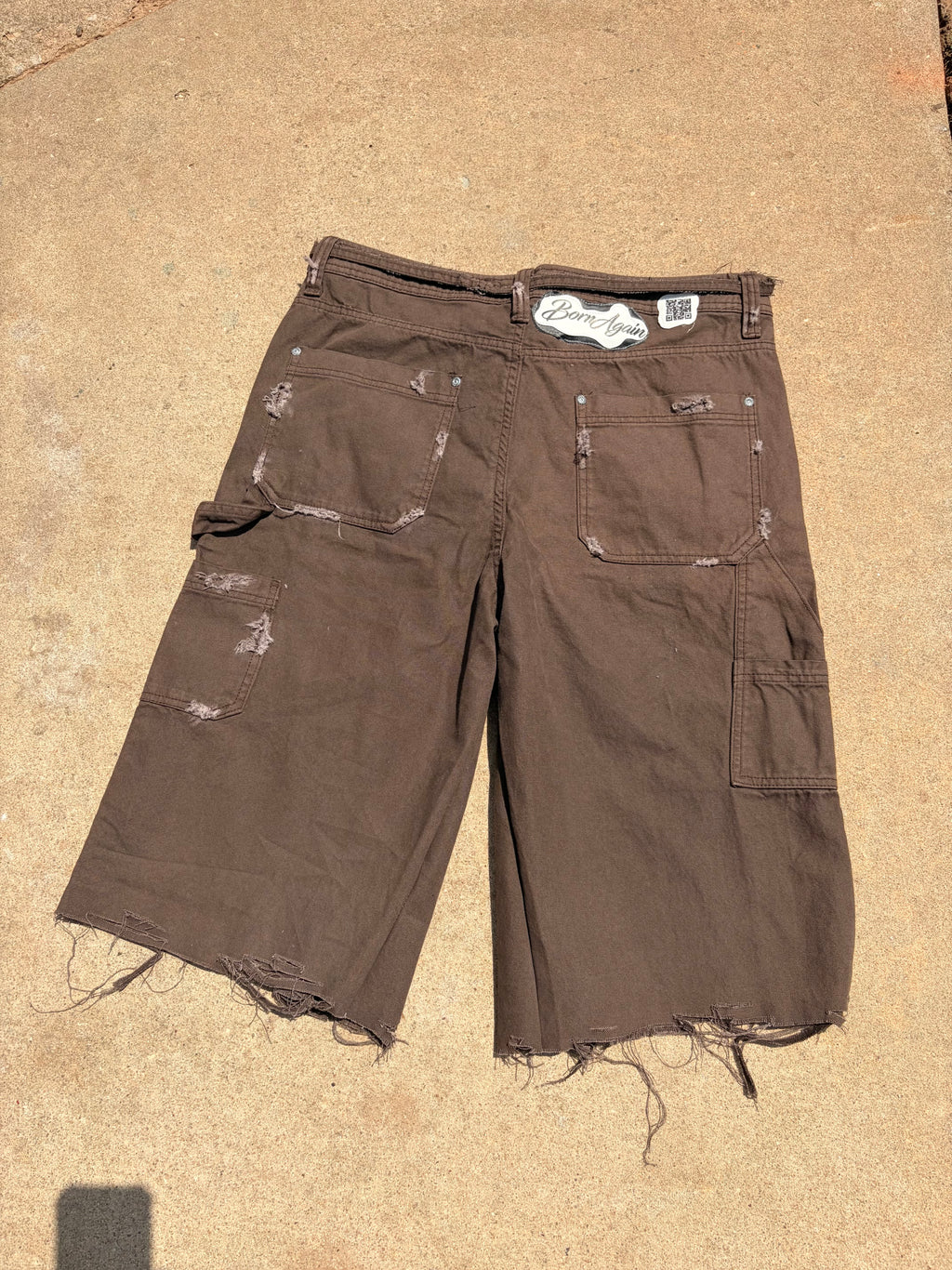 BORNAGAIN – Dark Cocoa Carpenter Shorts (size 34)