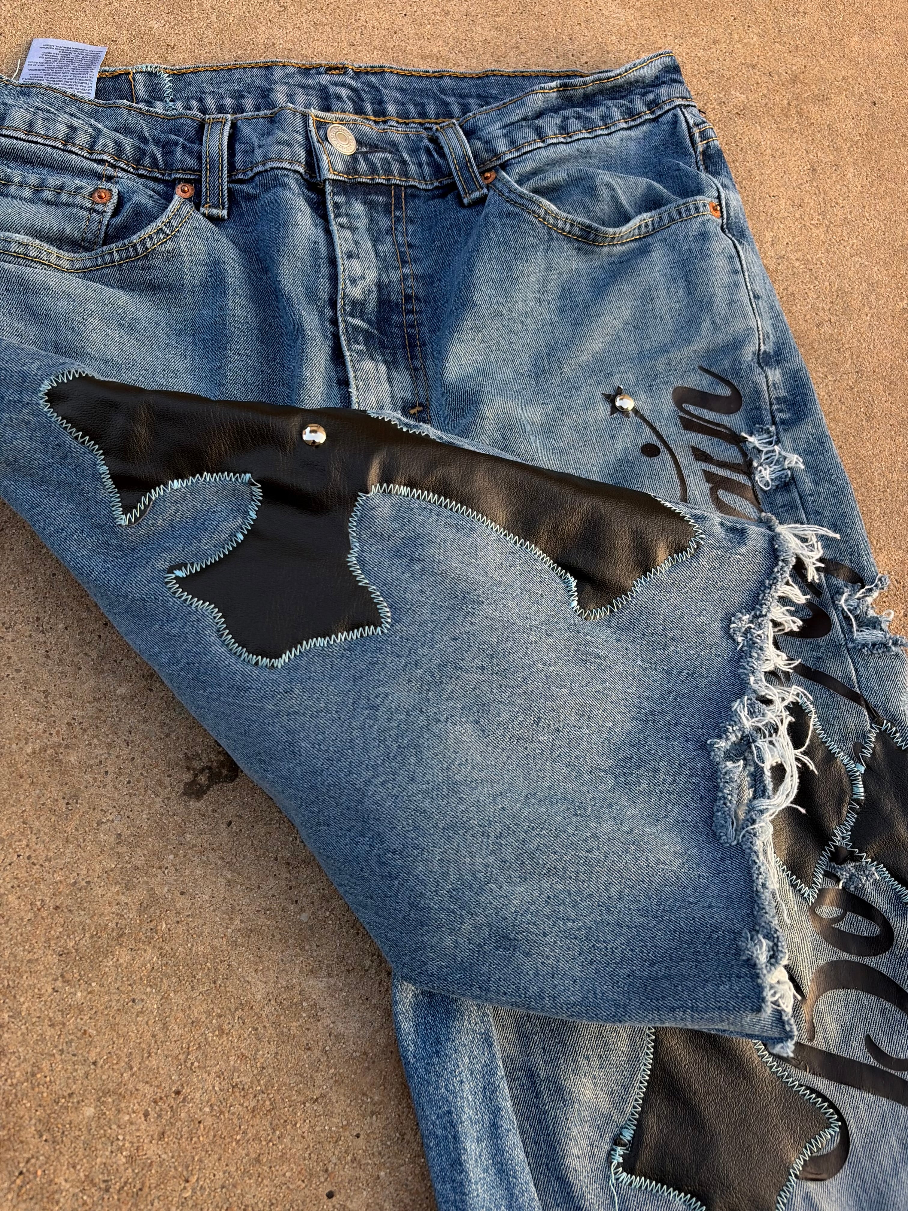 1of1 BORNAGAIN CROSSED UP JORTS (size 34)