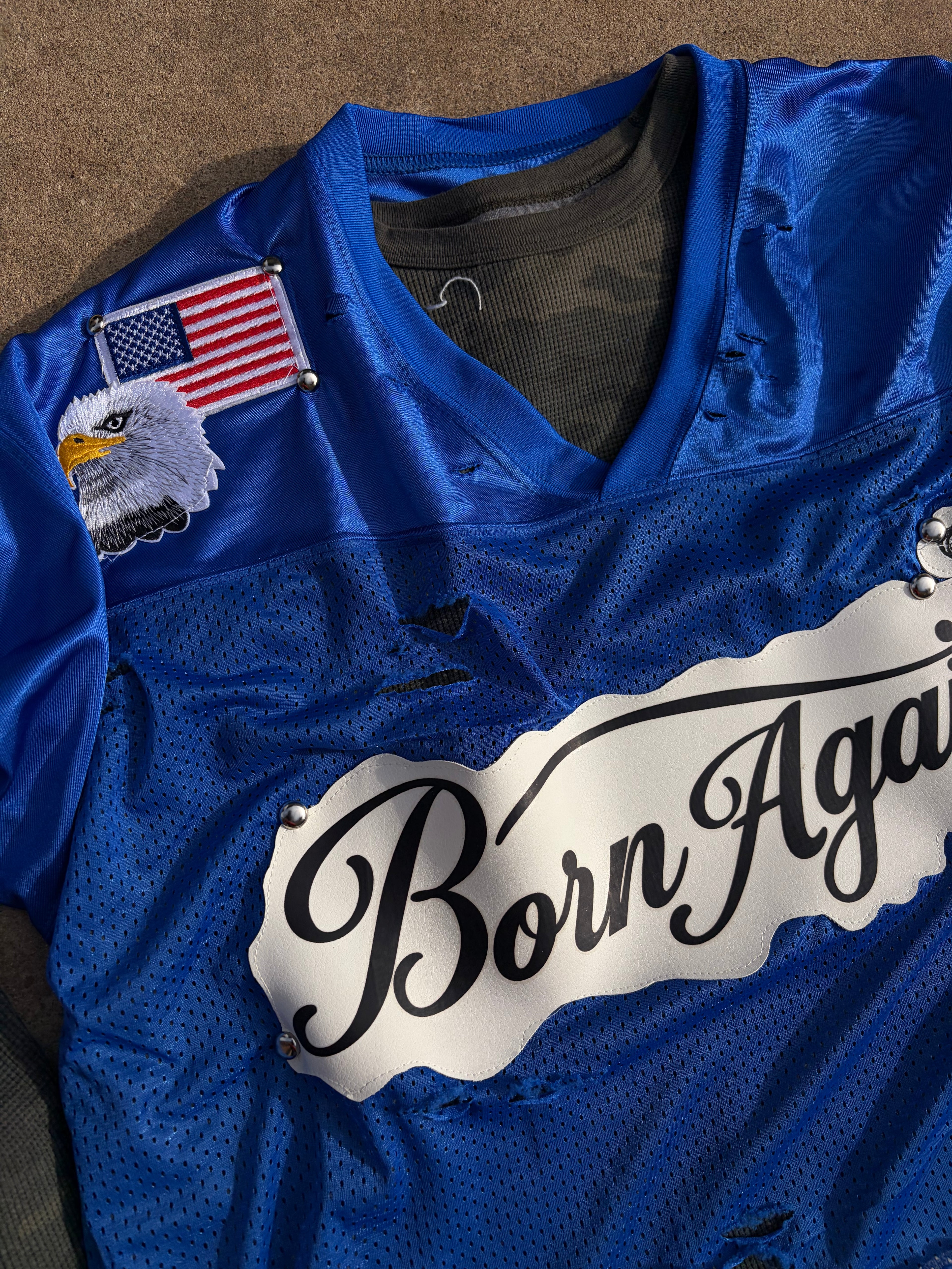 1of1 BORNAGAIN BACK FROM WAR THRASHED JERSEY(size M)+ thermal