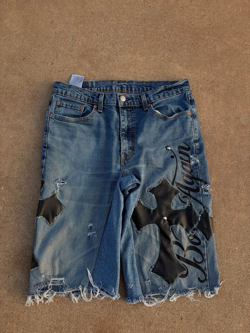 1of1 BORNAGAIN CROSSED UP JORTS (size 34)