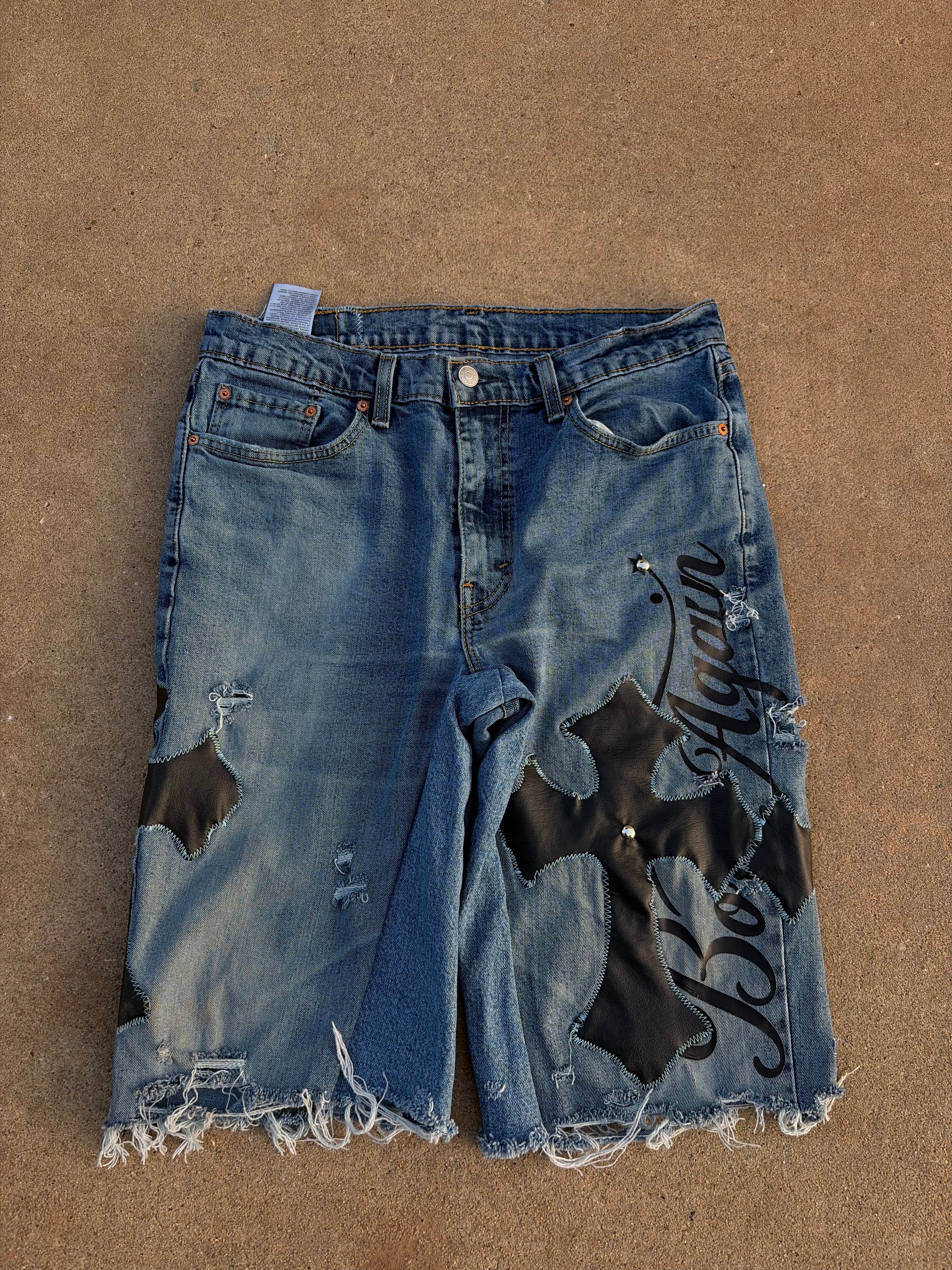 1of1 BORNAGAIN CROSSED UP JORTS (size 34)
