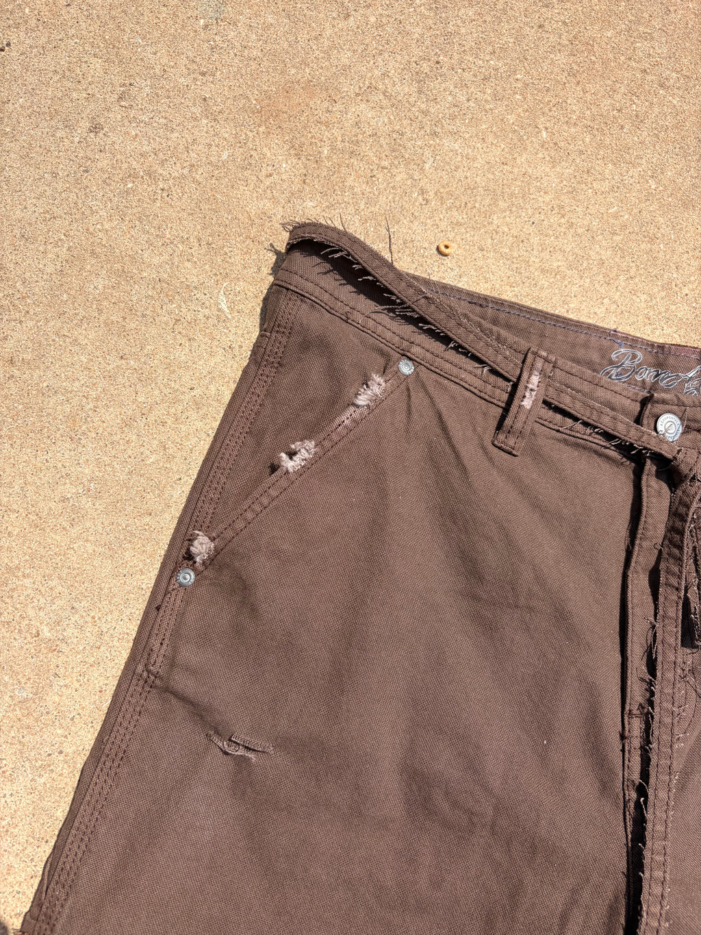 BORNAGAIN – Dark Cocoa Carpenter Shorts (size 34)
