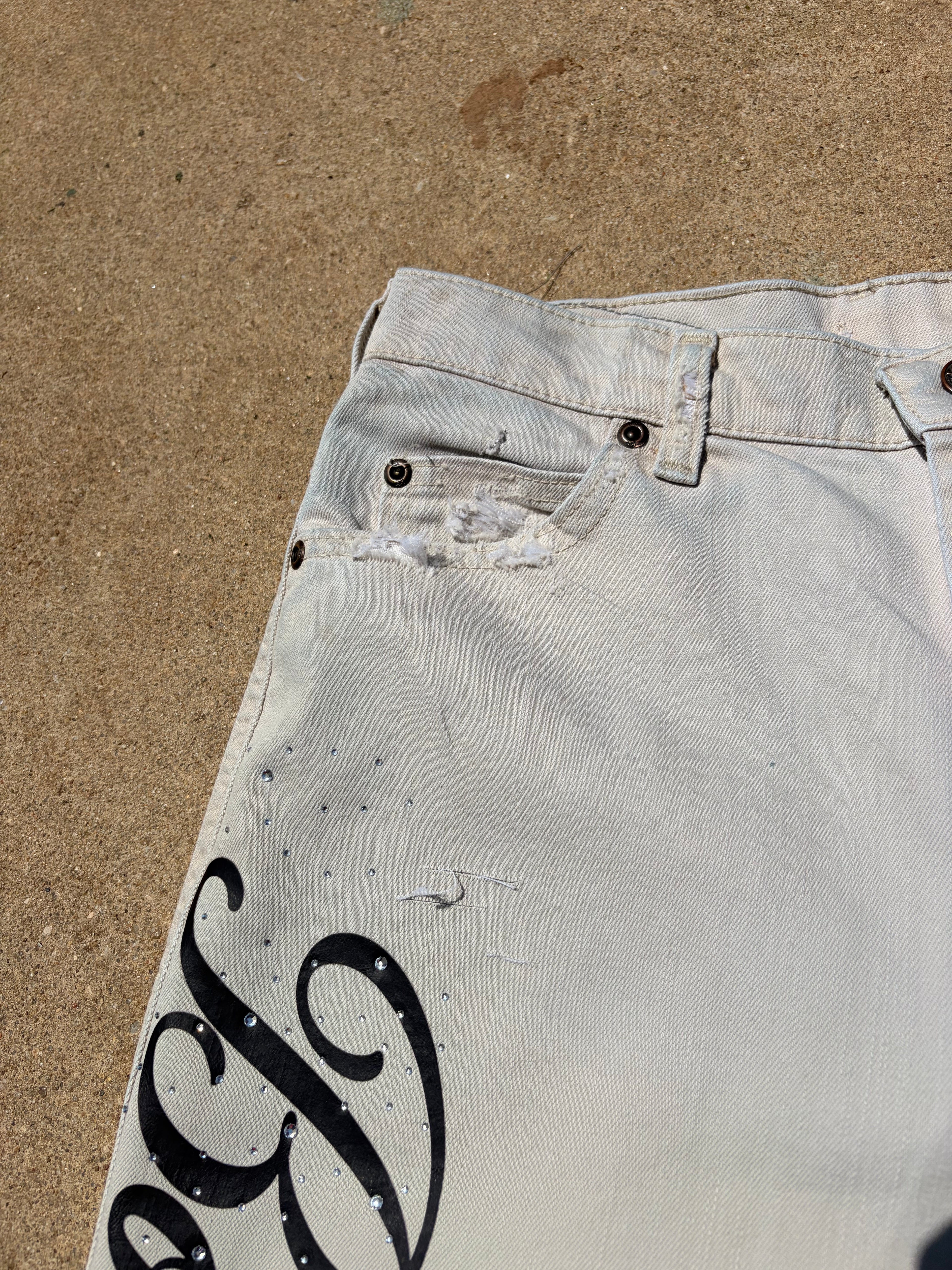 1of1 (HANDMADE) KHAKI LONG JORTS UNISEX (SIZE30)