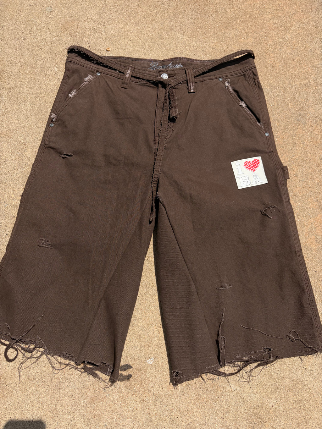 BORNAGAIN – Dark Cocoa Carpenter Shorts (size 34)