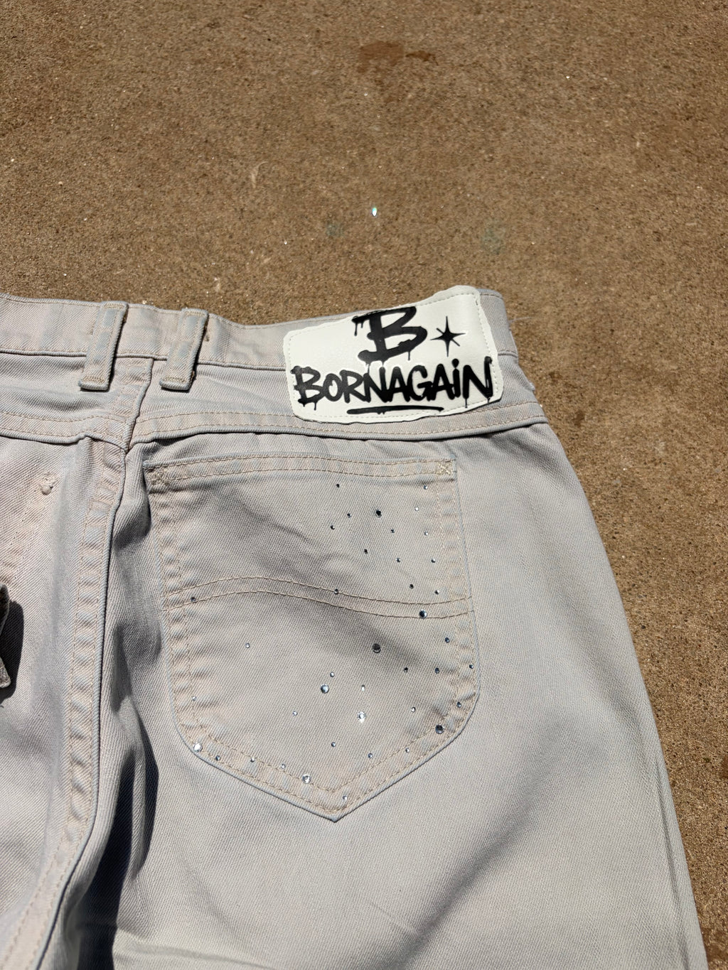 1of1 (HANDMADE) KHAKI LONG JORTS UNISEX (SIZE30)