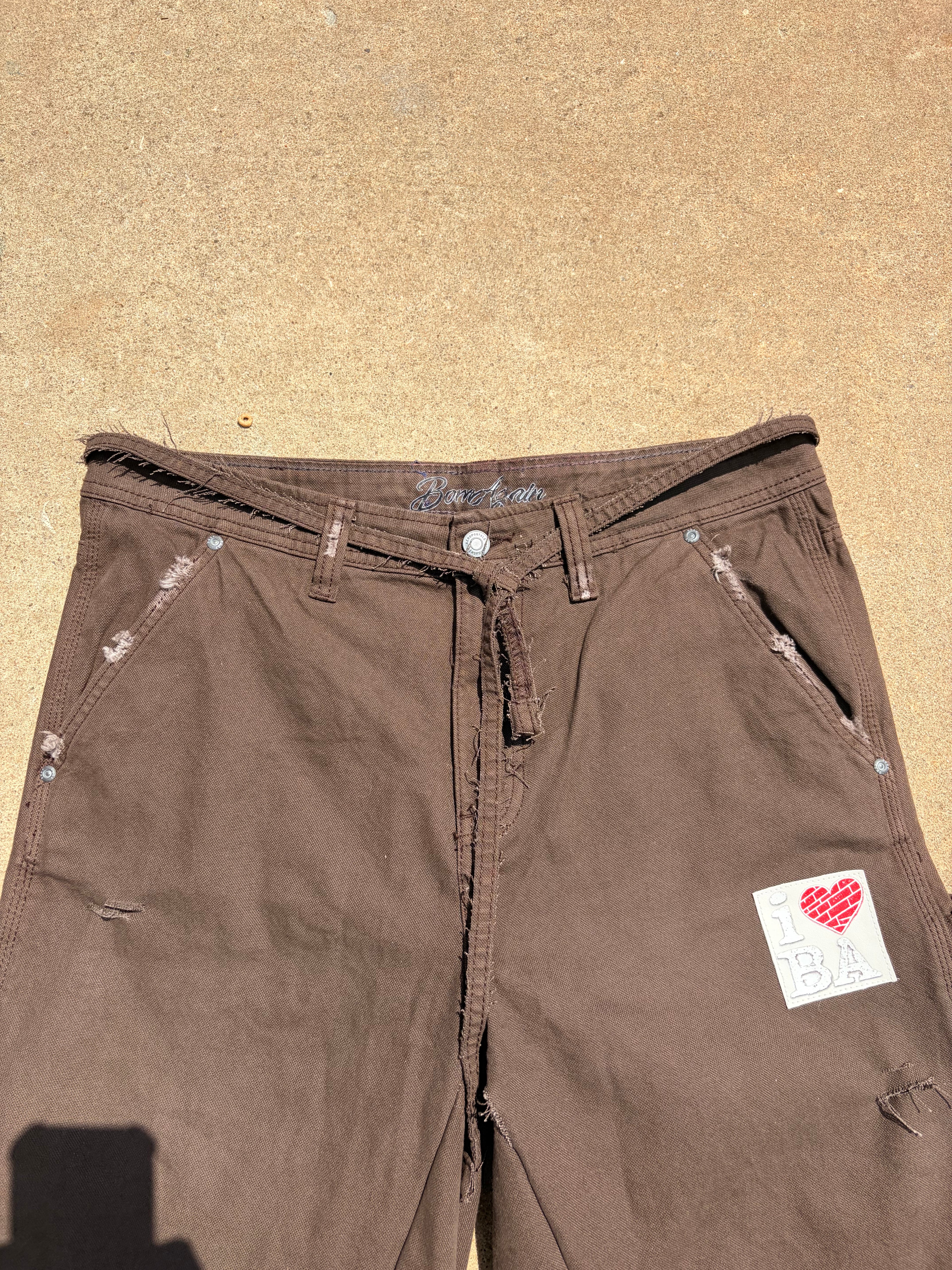 BORNAGAIN – Dark Cocoa Carpenter Shorts (size 34)