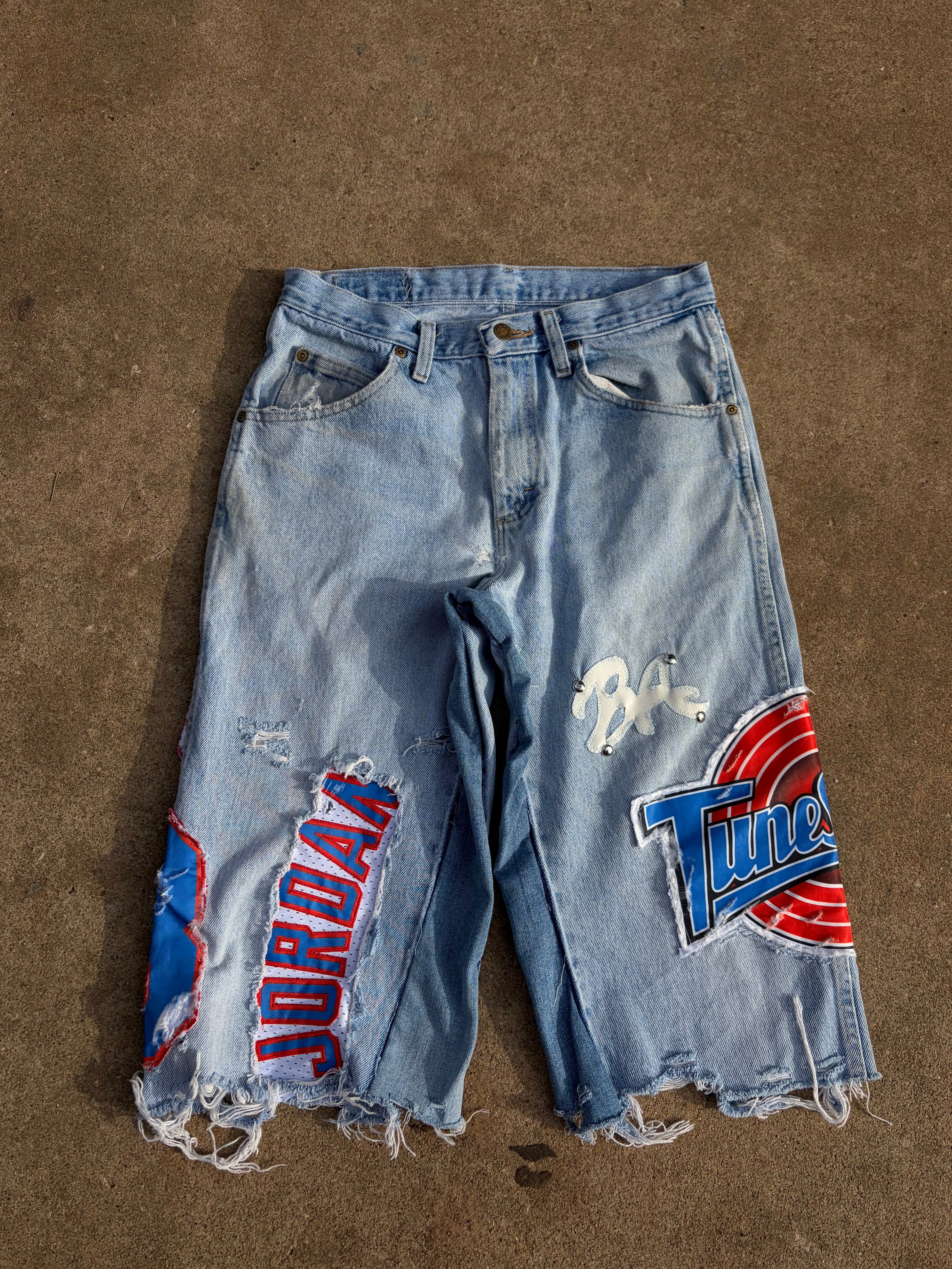 1of1 Space Jam inspired Long jorts (size 30)