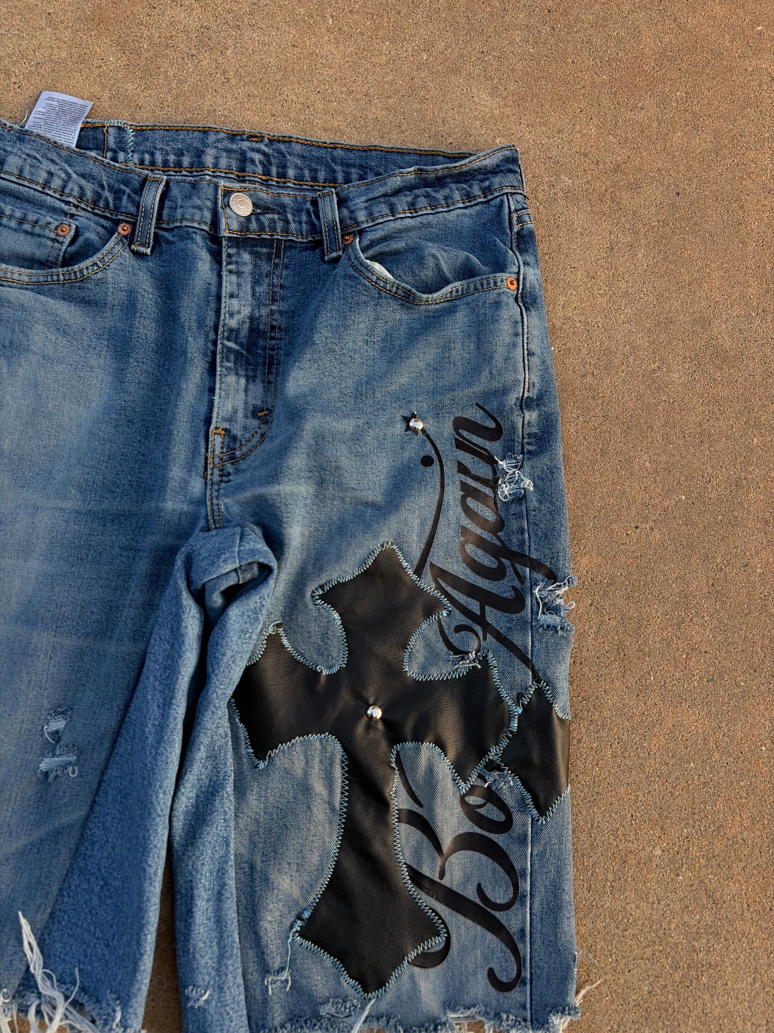 1of1 BORNAGAIN CROSSED UP JORTS (size 34)
