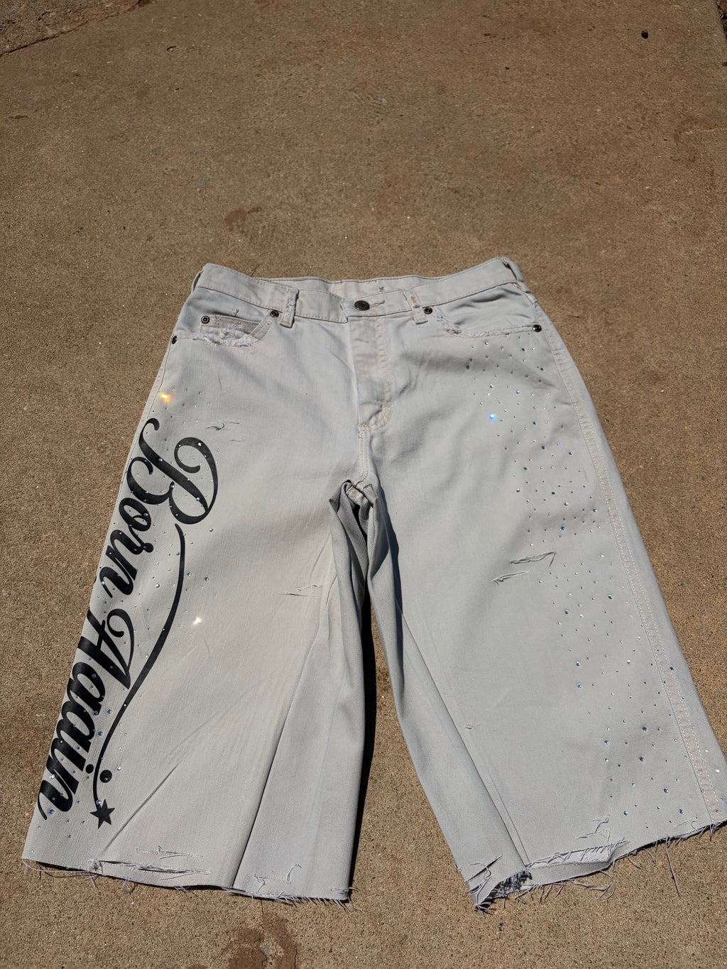 1of1 (HANDMADE) KHAKI LONG JORTS UNISEX (SIZE30)