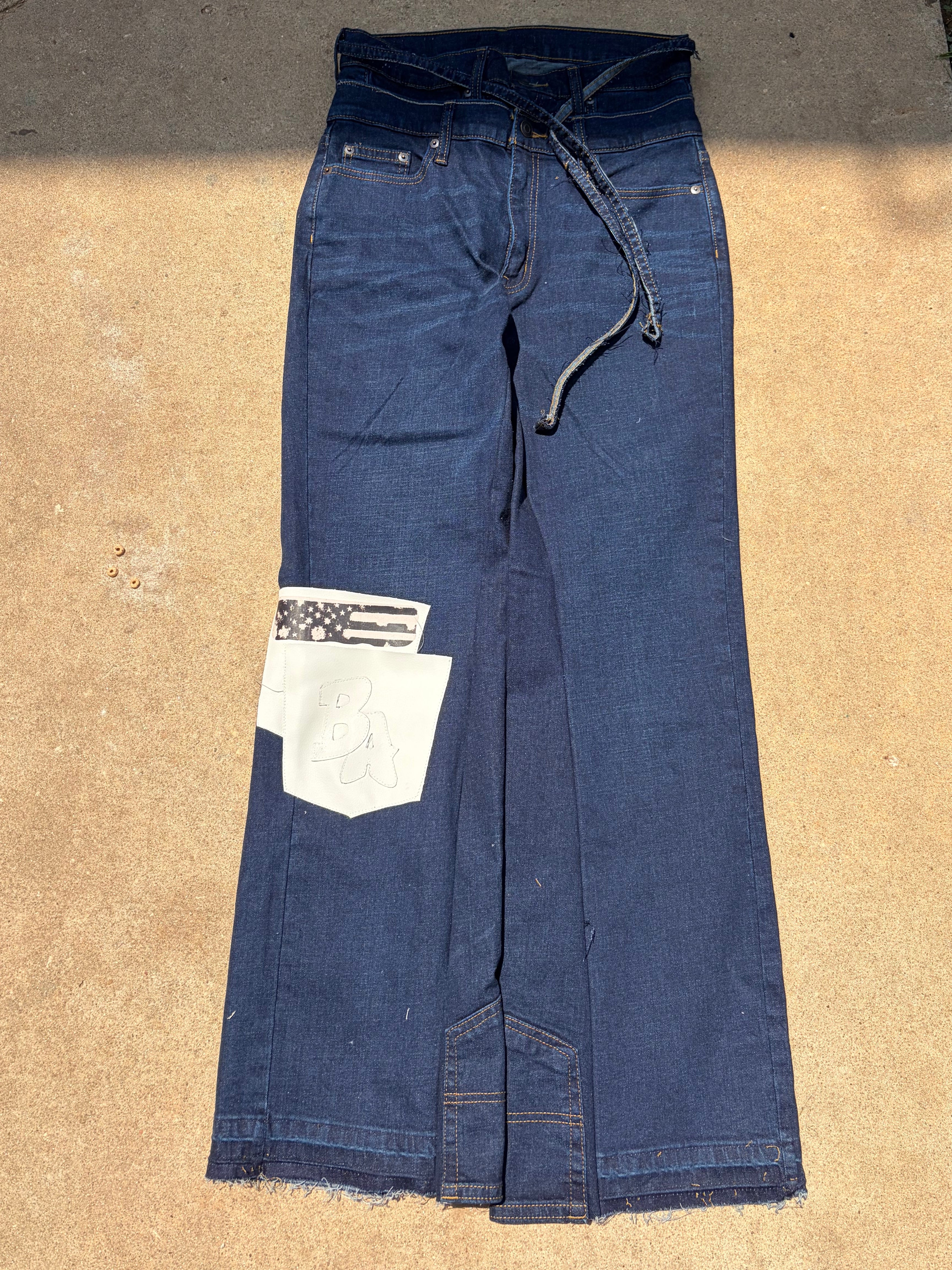 BORNAGAIN “Archive Cargo” Double Waist Denim (Size 30)