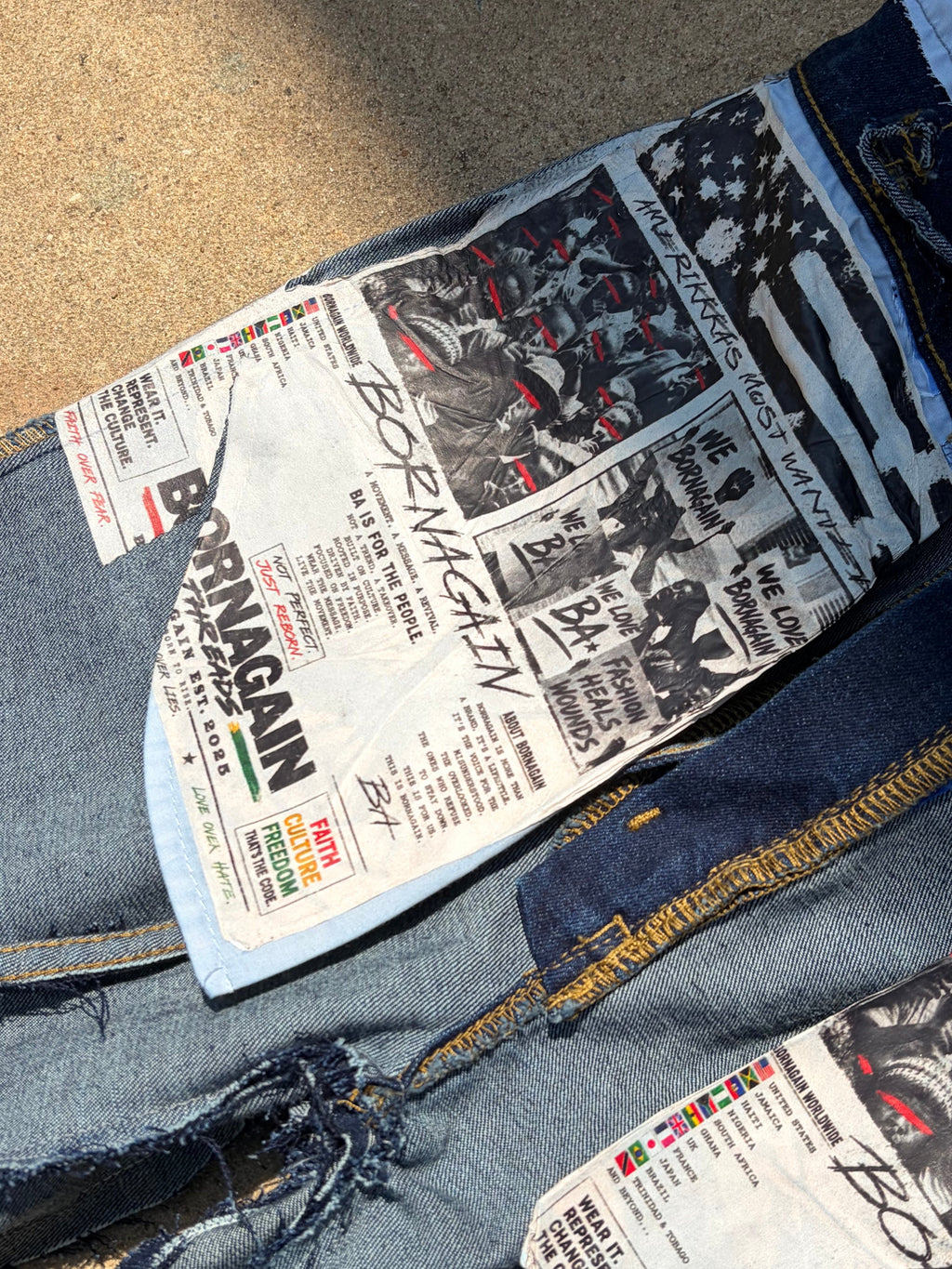 BORNAGAIN “Archive Cargo” Double Waist Denim (Size 30)