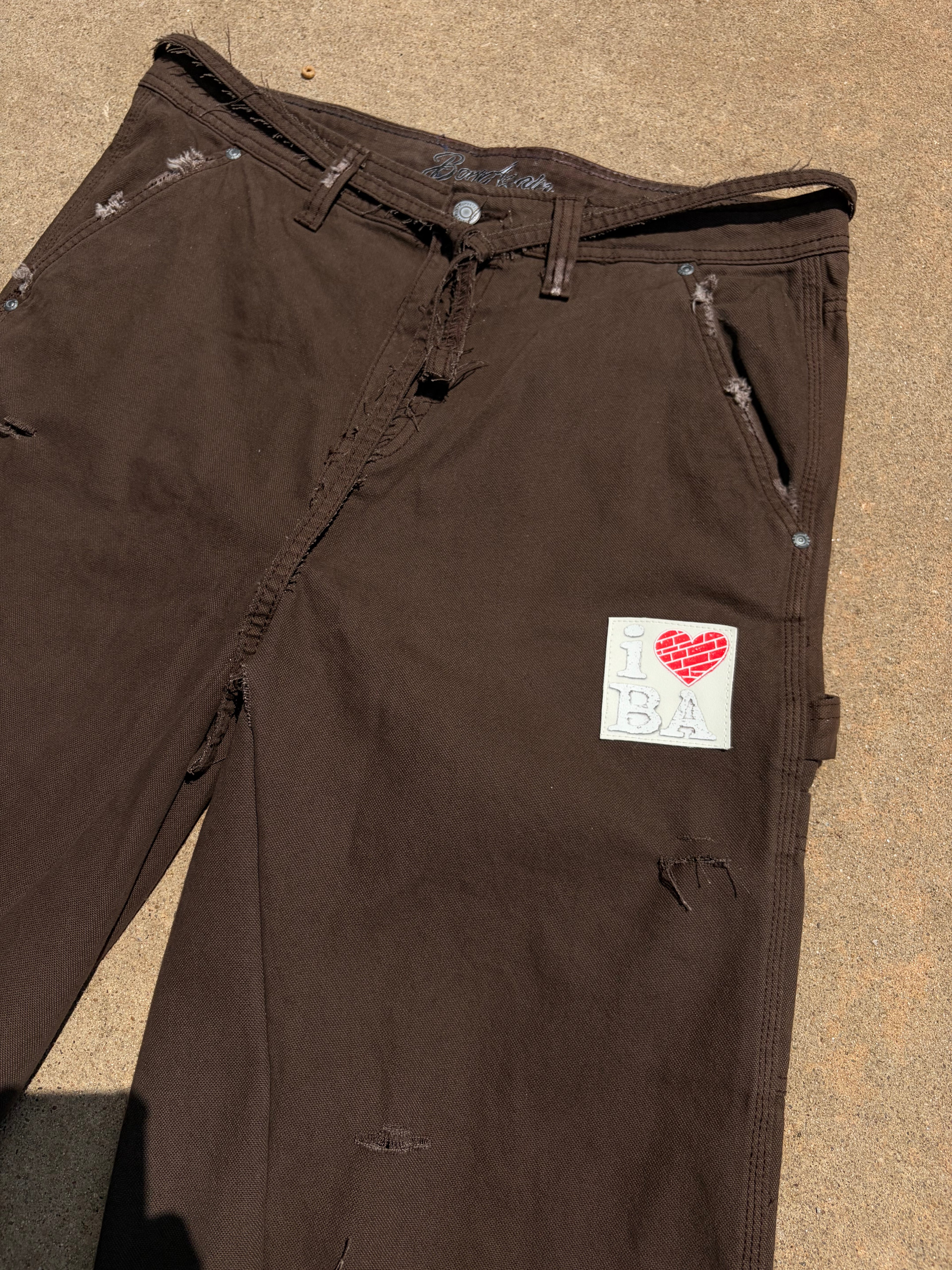 BORNAGAIN – Dark Cocoa Carpenter Shorts (size 34)